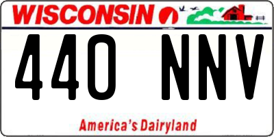WI license plate 440NNV