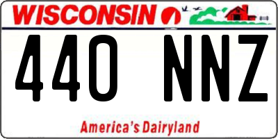 WI license plate 440NNZ