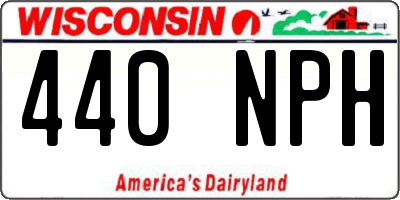 WI license plate 440NPH