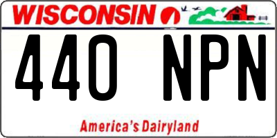 WI license plate 440NPN