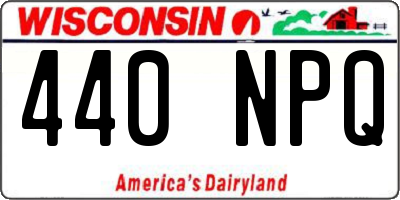 WI license plate 440NPQ