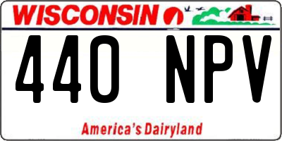 WI license plate 440NPV