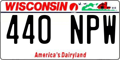 WI license plate 440NPW