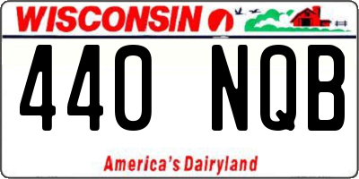 WI license plate 440NQB