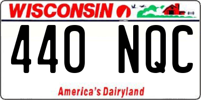 WI license plate 440NQC