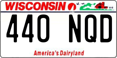 WI license plate 440NQD