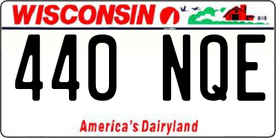 WI license plate 440NQE