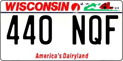 WI license plate 440NQF