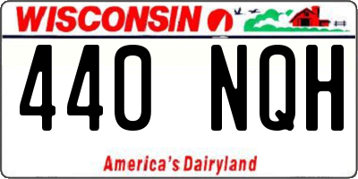 WI license plate 440NQH