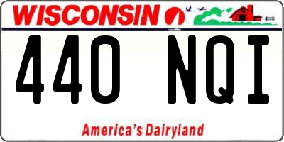 WI license plate 440NQI
