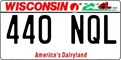 WI license plate 440NQL