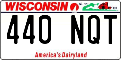 WI license plate 440NQT