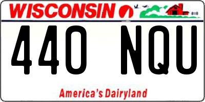 WI license plate 440NQU