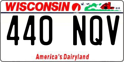 WI license plate 440NQV