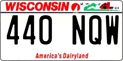 WI license plate 440NQW