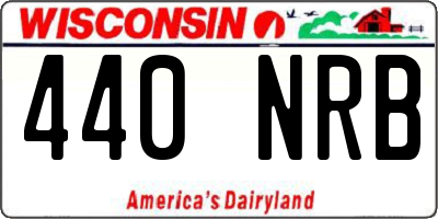 WI license plate 440NRB