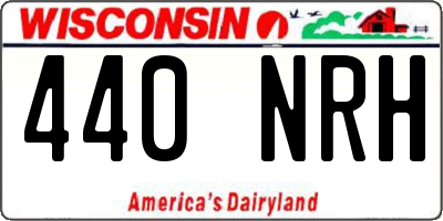 WI license plate 440NRH