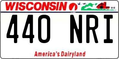 WI license plate 440NRI