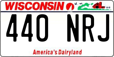 WI license plate 440NRJ