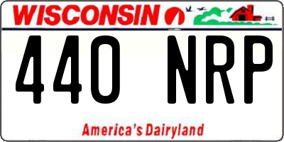 WI license plate 440NRP