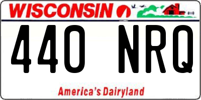 WI license plate 440NRQ
