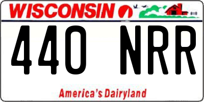 WI license plate 440NRR