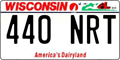 WI license plate 440NRT