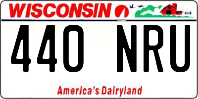 WI license plate 440NRU