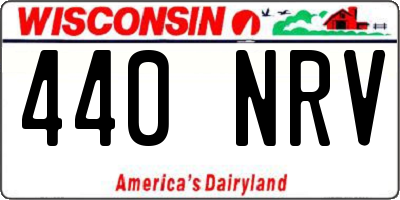 WI license plate 440NRV