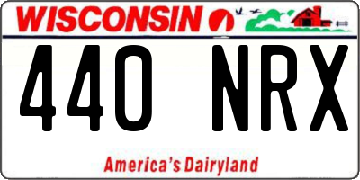 WI license plate 440NRX
