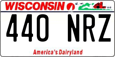 WI license plate 440NRZ