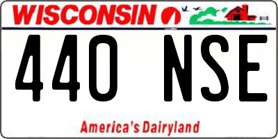 WI license plate 440NSE