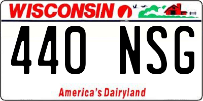 WI license plate 440NSG