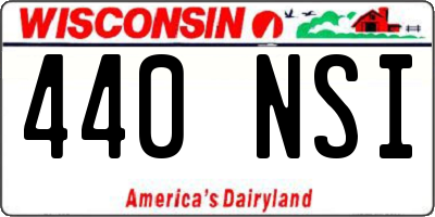 WI license plate 440NSI