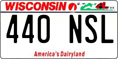 WI license plate 440NSL