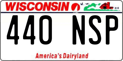 WI license plate 440NSP