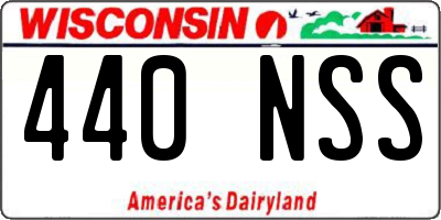 WI license plate 440NSS