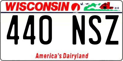 WI license plate 440NSZ