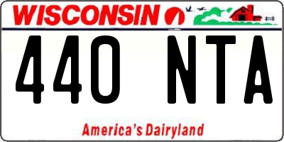 WI license plate 440NTA