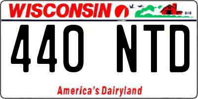 WI license plate 440NTD