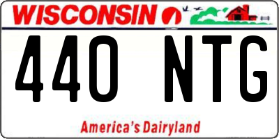 WI license plate 440NTG