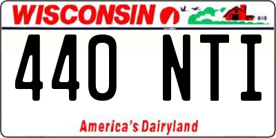 WI license plate 440NTI