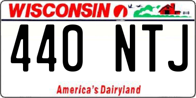 WI license plate 440NTJ