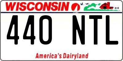 WI license plate 440NTL