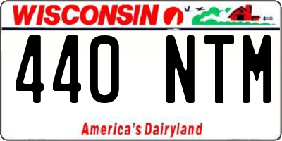 WI license plate 440NTM