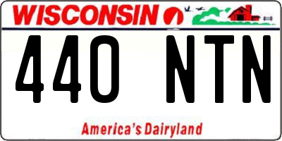 WI license plate 440NTN