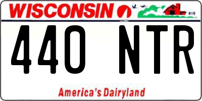WI license plate 440NTR