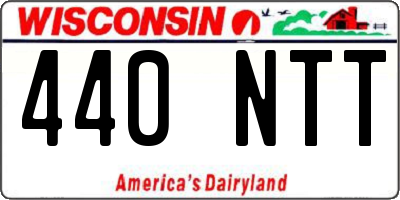 WI license plate 440NTT