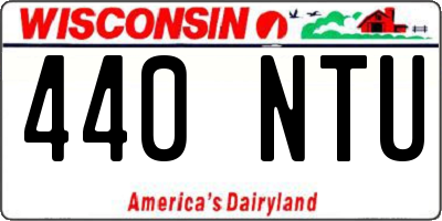 WI license plate 440NTU