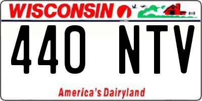 WI license plate 440NTV